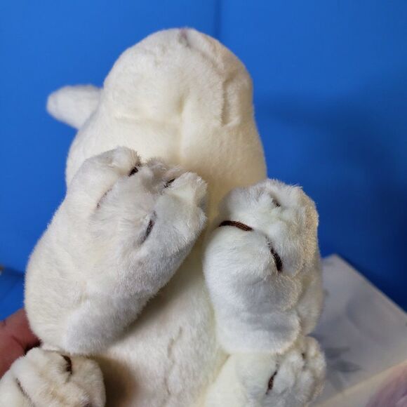 Adorable Vintage Russ Berrie White Rabbit 8" Plush Stuffed Animal Pink Tag - Picture 11 of 11